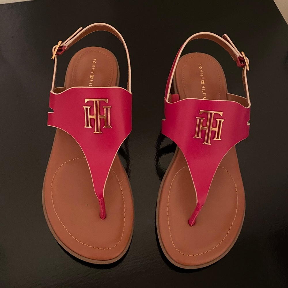 Tommy Hilfiger Sandals Size 8 Red - Picture 6 of 15